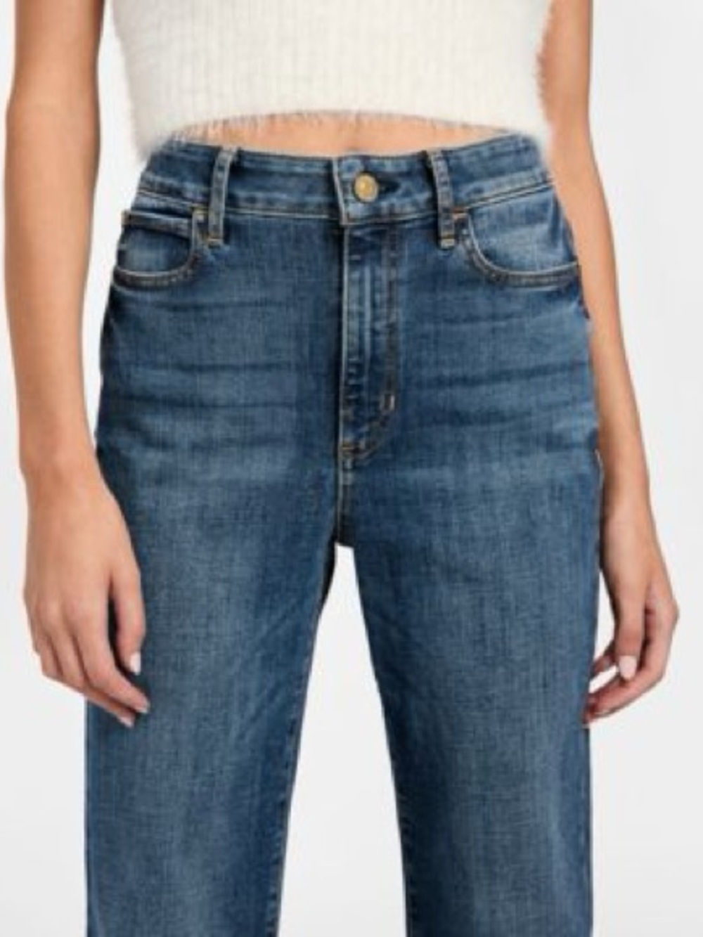 Wax Jean High-Rise Straight Leg Jeans - Blue